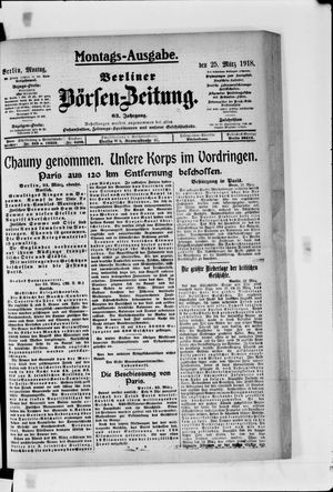 Berliner Börsen-Zeitung vom 25.03.1918
