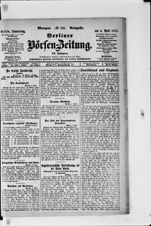 Berliner Börsen-Zeitung on Apr 4, 1918