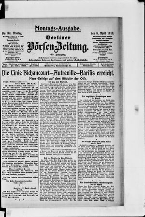 Berliner Börsen-Zeitung vom 08.04.1918