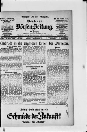Berliner Börsen-Zeitung on Apr 11, 1918