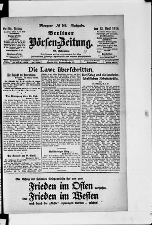 Berliner Börsen-Zeitung on Apr 12, 1918