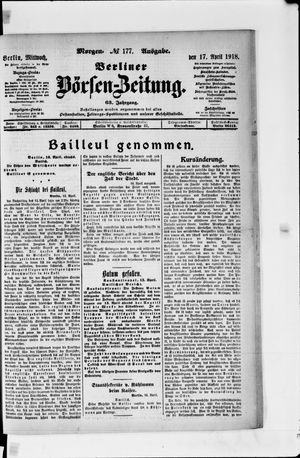 Berliner Börsen-Zeitung vom 17.04.1918