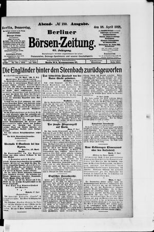 Berliner Börsen-Zeitung vom 18.04.1918