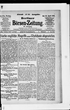 Berliner Börsen-Zeitung vom 19.04.1918