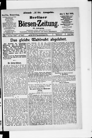 Berliner Börsen-Zeitung on May 2, 1918