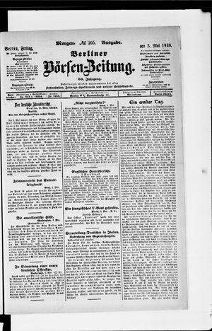 Berliner Börsen-Zeitung on May 3, 1918