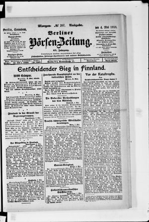 Berliner Börsen-Zeitung vom 04.05.1918