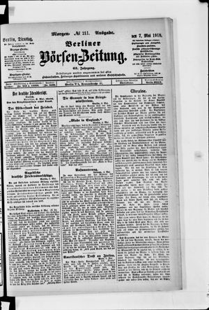 Berliner Börsen-Zeitung vom 07.05.1918