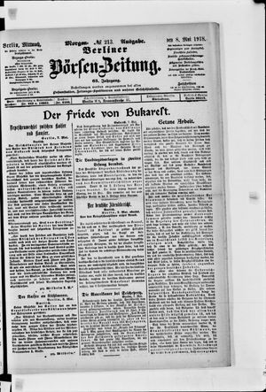 Berliner Börsen-Zeitung vom 08.05.1918