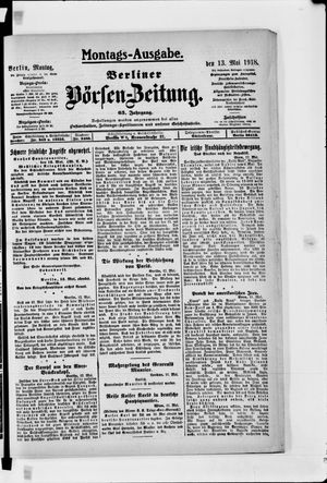 Berliner Börsen-Zeitung on May 13, 1918