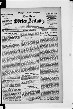 Berliner Börsen-Zeitung vom 16.05.1918