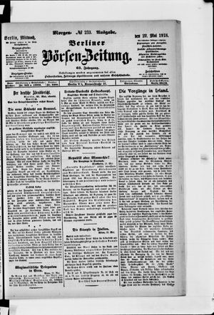 Berliner Börsen-Zeitung vom 22.05.1918