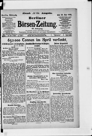 Berliner Börsen-Zeitung vom 22.05.1918