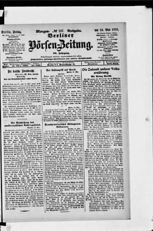 Berliner Börsen-Zeitung on May 24, 1918