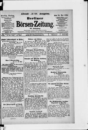 Berliner Börsen-Zeitung vom 24.05.1918