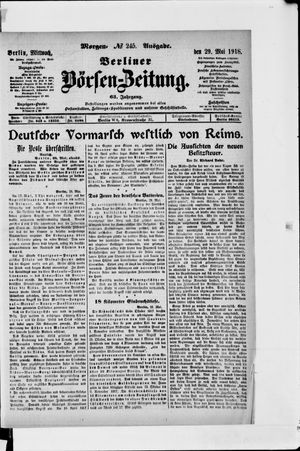 Berliner Börsen-Zeitung vom 29.05.1918