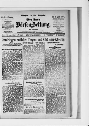 Berliner Börsen-Zeitung on Jun 2, 1918