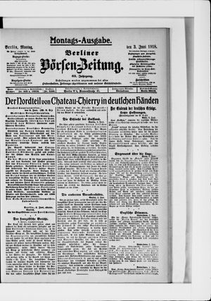 Berliner Börsen-Zeitung on Jun 3, 1918