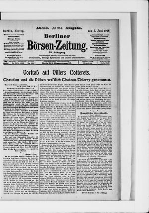 Berliner Börsen-Zeitung vom 03.06.1918