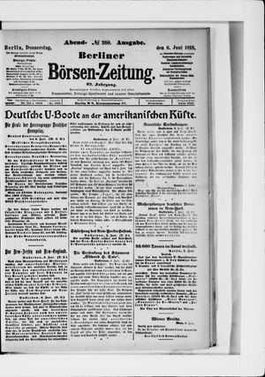 Berliner Börsen-Zeitung vom 06.06.1918