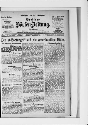 Berliner Börsen-Zeitung vom 07.06.1918