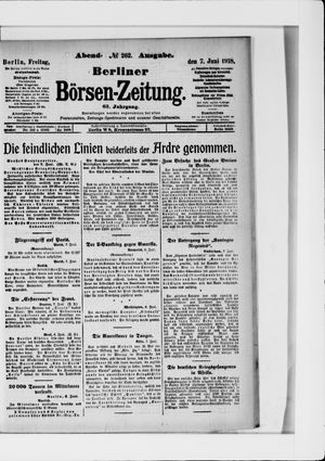 Berliner Börsen-Zeitung vom 07.06.1918