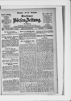 Berliner Börsen-Zeitung vom 09.06.1918