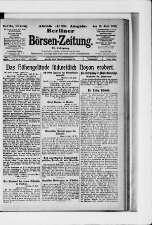 Berliner Börsen-Zeitung vom 11.06.1918