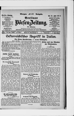 Berliner Börsen-Zeitung vom 16.06.1918