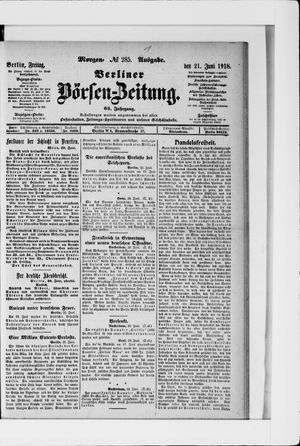 Berliner Börsen-Zeitung vom 21.06.1918