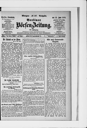 Berliner Börsen-Zeitung vom 22.06.1918