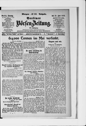 Berliner Börsen-Zeitung vom 23.06.1918