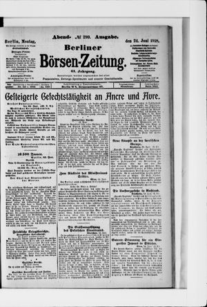 Berliner Börsen-Zeitung vom 24.06.1918