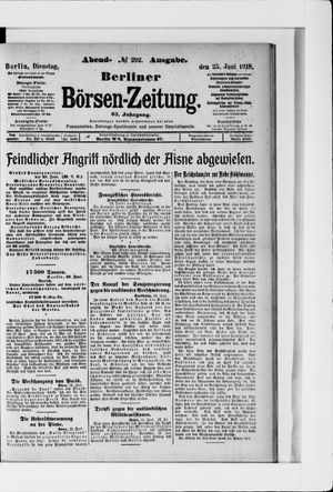 Berliner Börsen-Zeitung vom 25.06.1918