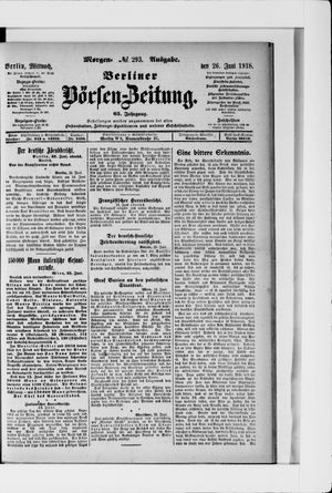 Berliner Börsen-Zeitung vom 26.06.1918