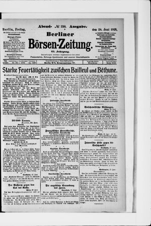 Berliner Börsen-Zeitung vom 28.06.1918