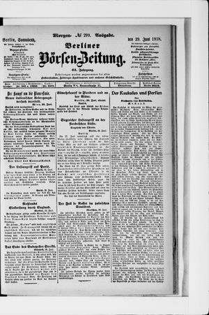 Berliner Börsen-Zeitung vom 29.06.1918