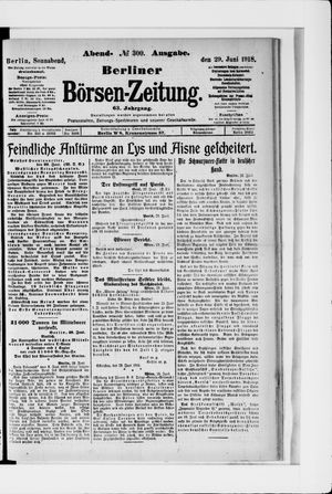 Berliner Börsen-Zeitung vom 29.06.1918