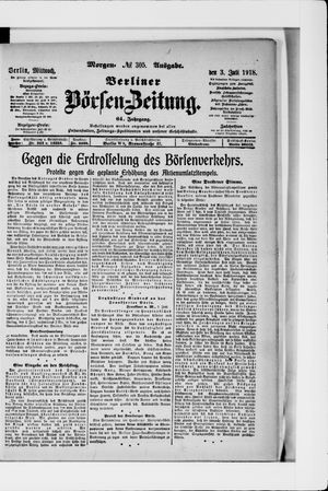 Berliner Börsen-Zeitung vom 03.07.1918