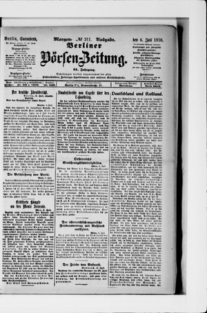 Berliner Börsen-Zeitung vom 06.07.1918