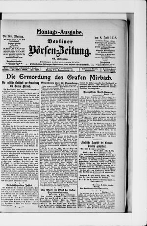 Berliner Börsen-Zeitung vom 08.07.1918