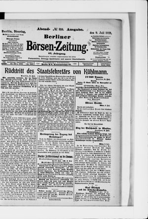 Berliner Börsen-Zeitung vom 09.07.1918