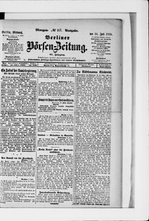 Berliner Börsen-Zeitung on Jul 10, 1918