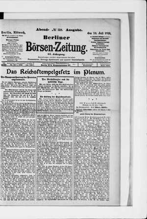 Berliner Börsen-Zeitung vom 10.07.1918