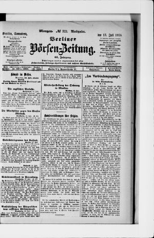 Berliner Börsen-Zeitung vom 13.07.1918