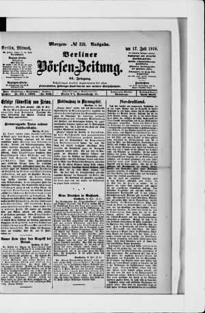 Berliner Börsen-Zeitung vom 17.07.1918