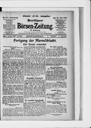 Berliner Börsen-Zeitung vom 20.07.1918