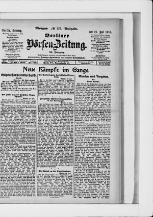 Berliner Börsen-Zeitung vom 21.07.1918