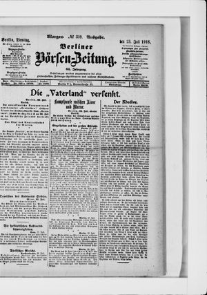 Berliner Börsen-Zeitung vom 23.07.1918