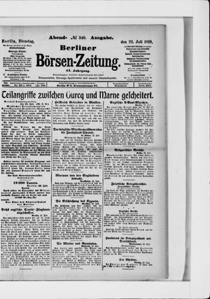 Berliner Börsen-Zeitung vom 23.07.1918